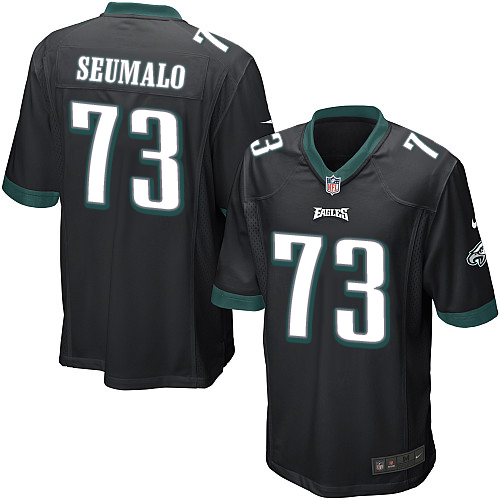 Men's Game Isaac Seumalo Nike Jersey Black Alternate - #73 NFL Philadelphia Eagles